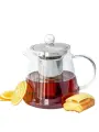 Чайник заварочный TimA Бергамот, с ситечком, стекло, нержавеющая сталь, 800мл