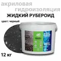 Жидкий рубероид акриловый Оберег AquaGuard (цвет черный) - 10л/12кг