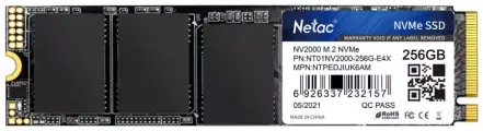SSD жесткий диск NETAC NT01NV2000-256-E4X, 256 ГБ