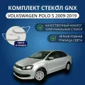 Стекла фар GNX для Volkswagen Polo 5 (2009-2015), комплект, поликарбонат