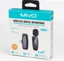 Беспроводной Bluetooth петличный микрофон черный Mivo MK-610L