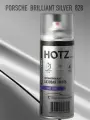 Краска аэрозольная 1K Porsche Brilliant Silver 8Z8 520 мл, базовая автомобильная ремонтная эмаль, HOTZ