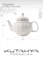 Чайник заварочный Kutahya Bone Olympos 12583, 1 л, фарфоровый, с позолотой