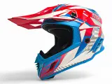 Мотошлем Кроссовый Взрослый AiM RH855(Fiber Glass) TONDO Blue/White/Red, M