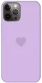 Силиконовый чехол на Apple iPhone 12 Pro Max / Эпл Айфон 12 Про Макс с рисунком Heart Soft Touch сиреневый