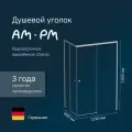 Душевые уголки AM.PM X-Joy 120x90 см, без поддона, профиль черный матовый, стекло прозрачное