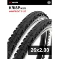 Комплект 2 шт. - Покрышка велосипедная KENDA KRISP K878 26x2,00 (50-559), полуслик протектор