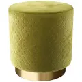 Пуф малый Hollywood Gold со стежкой. Цвет Оливковый. Мягкий пуфик. Пуф в прихожую, для спальни, для гостиной, для детской.