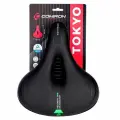 Седло велосипедное комфортное с функцией памяти COMIRON TOKYO 265x220. Цвет: Чёрный-Зелёный