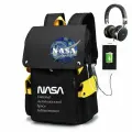 Школьный рюкзак наса, NASA для мальчиков и девочек, с USB портом