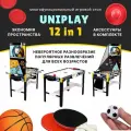 Игровой стол трансформер 12 в 1 Uniplay. Спортивные игры для детей. Настольный футбол. Аэрохоккей.