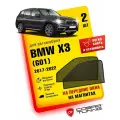 Каркасные шторки на магнитах для автомобиля BMW X3 (БМВ) (G01) 2017-2022, автошторки на передние стекла, Cobra Tuning - 2 шт.