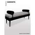 Банкетка BORDADO SAMANTA, мебельная фанера, велюр/гобелен, принт геометрия, съемные валики.