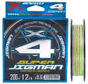 Плетеный шнур YGK X-BRAID SUPER JIGMAN PE X4 200m #0.6 (12lb/5.4кг/0.128mm)