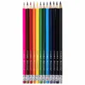 Упаковка 8 шт. Карандаши цветные стираемые с ластиком BRAUBERG ERASABLE, 12 цветов, шестигранные, грифель 3 мм, натуральное дерево, 181932