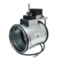 Регулирующая заслонка TECHNO TKD160-02DN230V, оцинкованная сталь, с электроприводом, круглый воздуховод, 160 мм