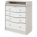 Детский пеленальный комод Атон Сириус Kristoff 800\4 с 4 ящиками, бодега светлый, белый
