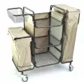 Тележка олдак разборная для горничной, ТГР 3 бежевый мешок