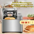 Автоматическая Хлебопечка 19-в-1 Из Нержавеющей Стали, 1 Кг, Программируемая Мощность 650 Вт, 3 Размера Хлеба, Дозатор Фруктов И Орехов -hz
