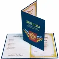 Дипломы выпускникам начальной школы / 25 штук / синие, твердая обложка/ ламинированные / 13*18см/ 65гр.