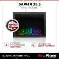 Электрокамин RealFlame Saphir 25,5, с муляжом дров и кристаллами, обогрев, звуковой эффект, пульт ду