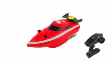 ​Радиоуправляемый катер для прикормки красный