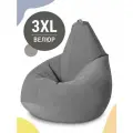Кресло мешок MyPuff, бескаркасное кресло, пуфик мешок, размер 3XL, мебельный велюр, сталь