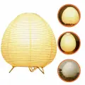 Настольная лампа из рисовой бумаги Skully White Table Lamp (23x21см)