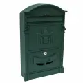 Ящик почтовый 30091/31091 зеленый, уличный, алюминий/сталь, 410х255х88 мм