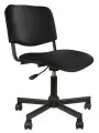 Кресло офисное Comfur КР09, без подлокотников, кожзаменитель, черное, КР01.00.09-201-