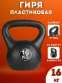Гиря пластиковая 16 кг Черная