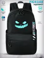 UFO PEOPLE Рюкзак для старшеклассников мальчиков и девочек подростков под ноутбук/ Ранец городской летний удобный черный с принтом/ Вместительный портфель для спорта тренировок прогулок и путешествий
