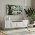 Тумба Тумба для ТВ 2 двери и 2 ящика Сириус, белая, 156 см х 41 см х 47 см, ЛДСП
