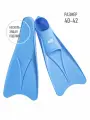 Длинные ласты для плавания SwimRoom Silicone Long Fins, размер 40-42, цвет голубой