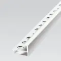 Профиль F-образный алюминиевый для плитки 10 мм Лука ПУ13, длина 2,7 м, окрас белый 016