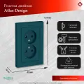 Розетка двойная изумруд, без заземления,16А, в сборе, Schneider Electric AtlasDesign ATN000820