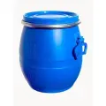 Бочка Полоцкпласт п/э 20л. круглая, с крышкой и обручем, с ручками цв. синий