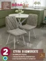 Мягкие стулья Милана для кухни и комнаты со спинкой / 2 шт, серый