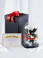 Стабилизированные цветы The Rose Dome Premium, роза в колбе в подарочной коробке