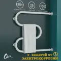 Полотенцесушитель Водяной Onix Hit Direct White Right 600x600, М-образный, Белый, с защитой от электрокоррозии