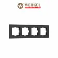 Рамка на 4 поста Werkel Slab W0042908, цвет черный матовый