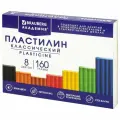 Пластилин 8 цветов Brauberg Академия Классическая,160г, со стеком (106500), 24 уп.