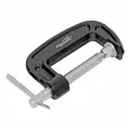 Струбцина SPARTA 206715, G-образная, 30 см, стальная рама, чёрная