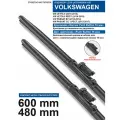 Щетки стеклоочистителя для Volkswagen - бескаркасные дворники Фольксваген 600 480 мм комплект.