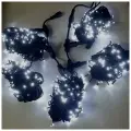 Уличная гирлянда для деревьев 100м. 5 нитей по 20м. Цвет холодный белый с флэш эффектом