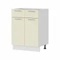 Кухонный шкаф напольный без столешницы Альфа ШН1Я 600 Белый / Холст брюле