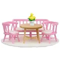 Мебель для детского кукольного домика Lundby Смоланд Обеденный уголок розовый LB_60207900
