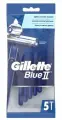 Набор из 3 штук Станок для бритья одноразовый Gillette Blue II 5шт, с увлажняющей полоской