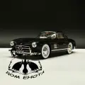 Машинка Mercedes 300SL Gullwing (W198 I)1954. Металлическая модель автомобиля Мерседес 300 классический черный 21см. Инерционная игрушка машина 1:24