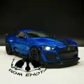 Машинка металлическая Ford Mustang Shelby GT500 1:18, Коллекционная модель машины для взрослых, Игрушечный автомобиль с звуковыми и световыми эффектами для детей, 27 см